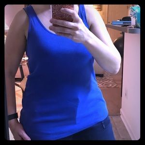 Blue maternity tank