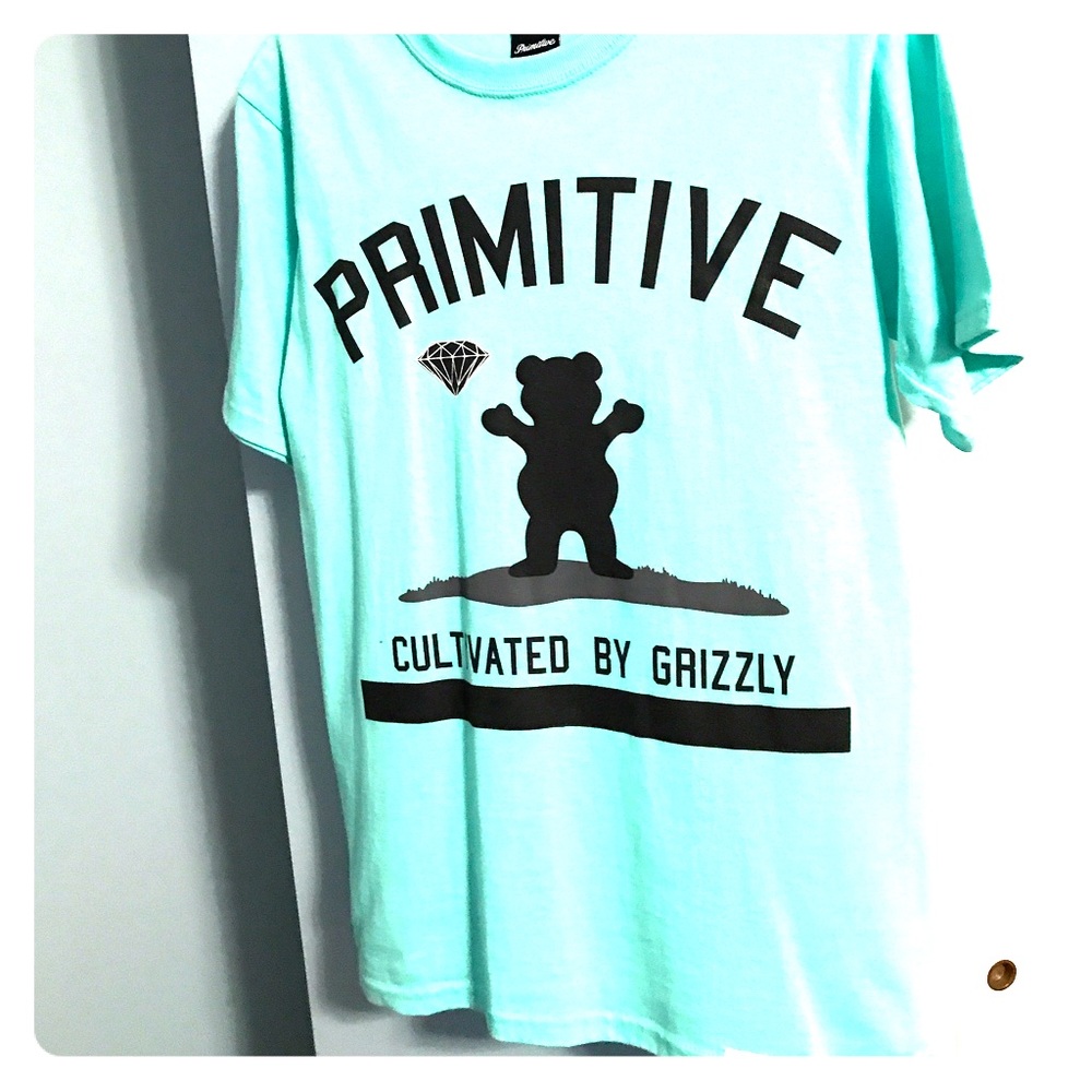 PRIMITIVE X GRIZZLY GRIPTAPE SHIRT MENS SMALL