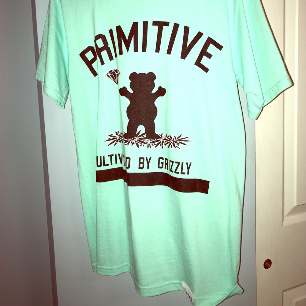 PRIMITIVE X GRIZZLY GRIPTAPE SHRIT MENS SMALL