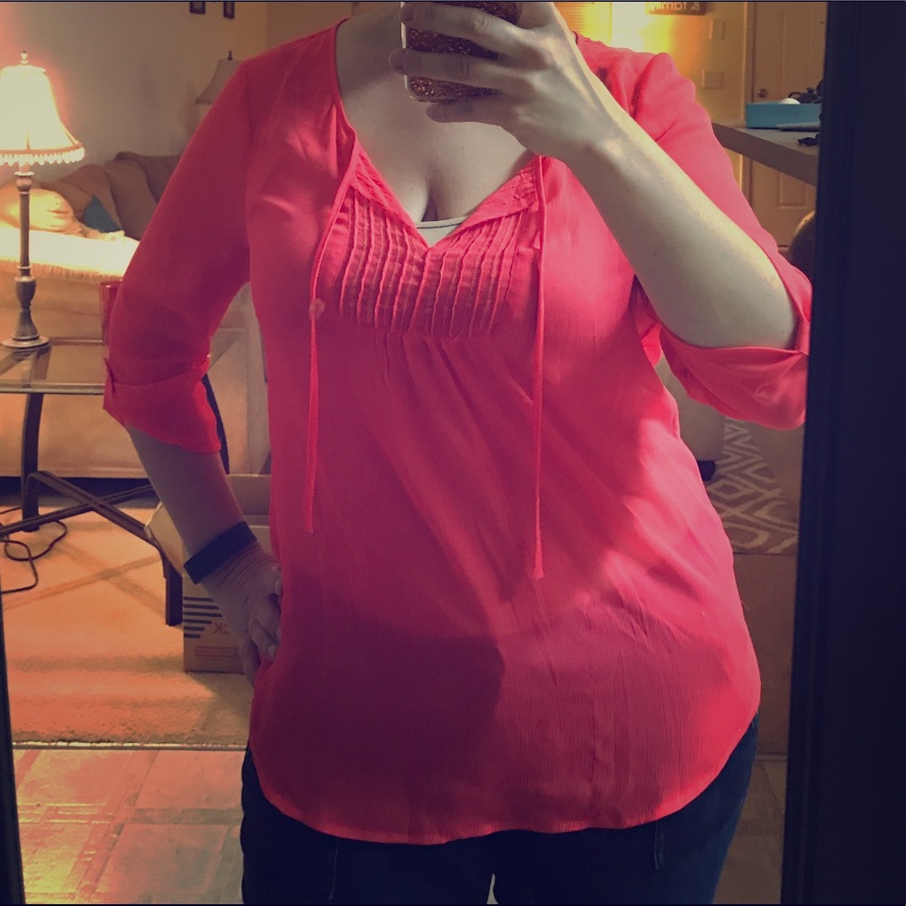 Pink sequin blouse