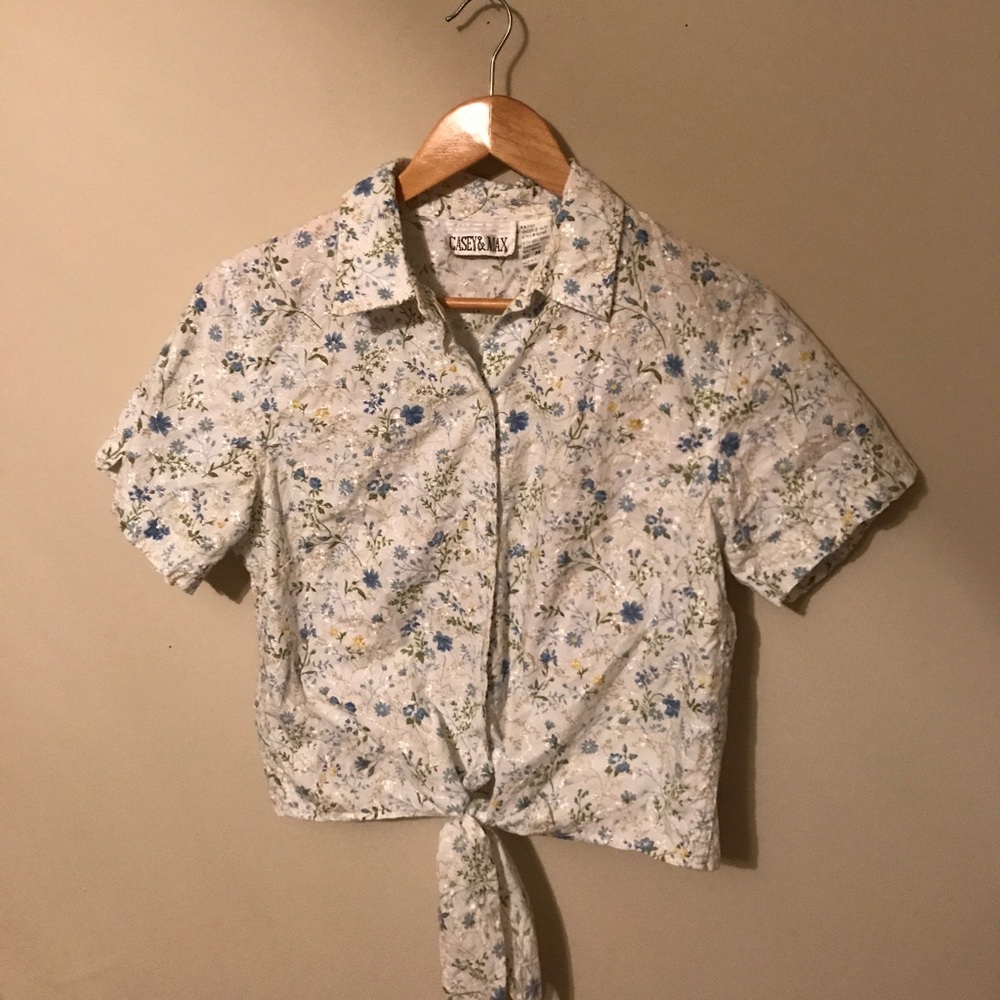 VNTG SUMMER TIE UP BLOUSE