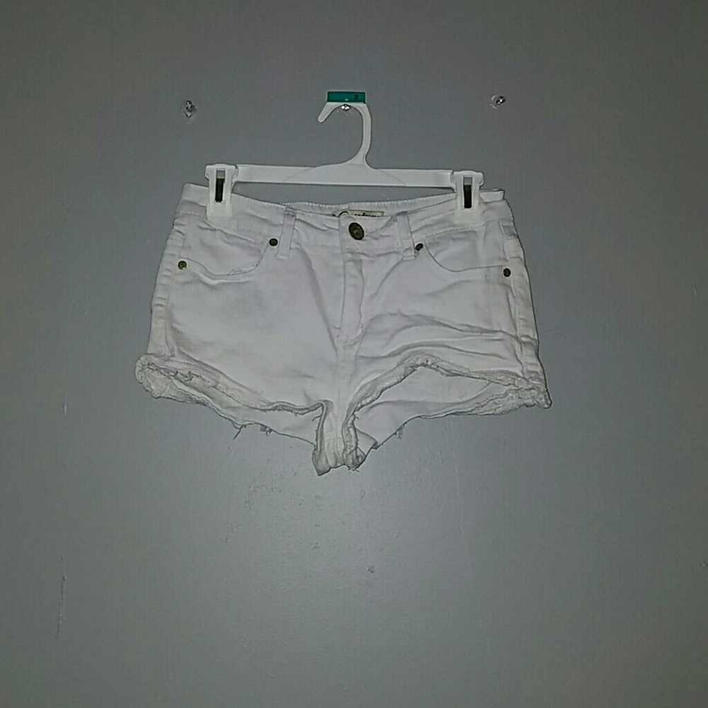White Denim Shorts