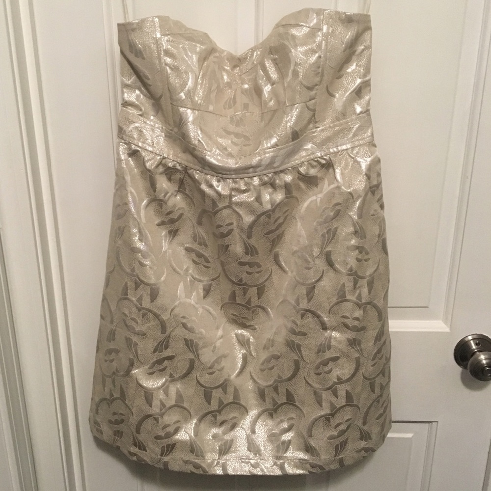 American Eagle Metallic Strapless Dress - Picture 2 of 5