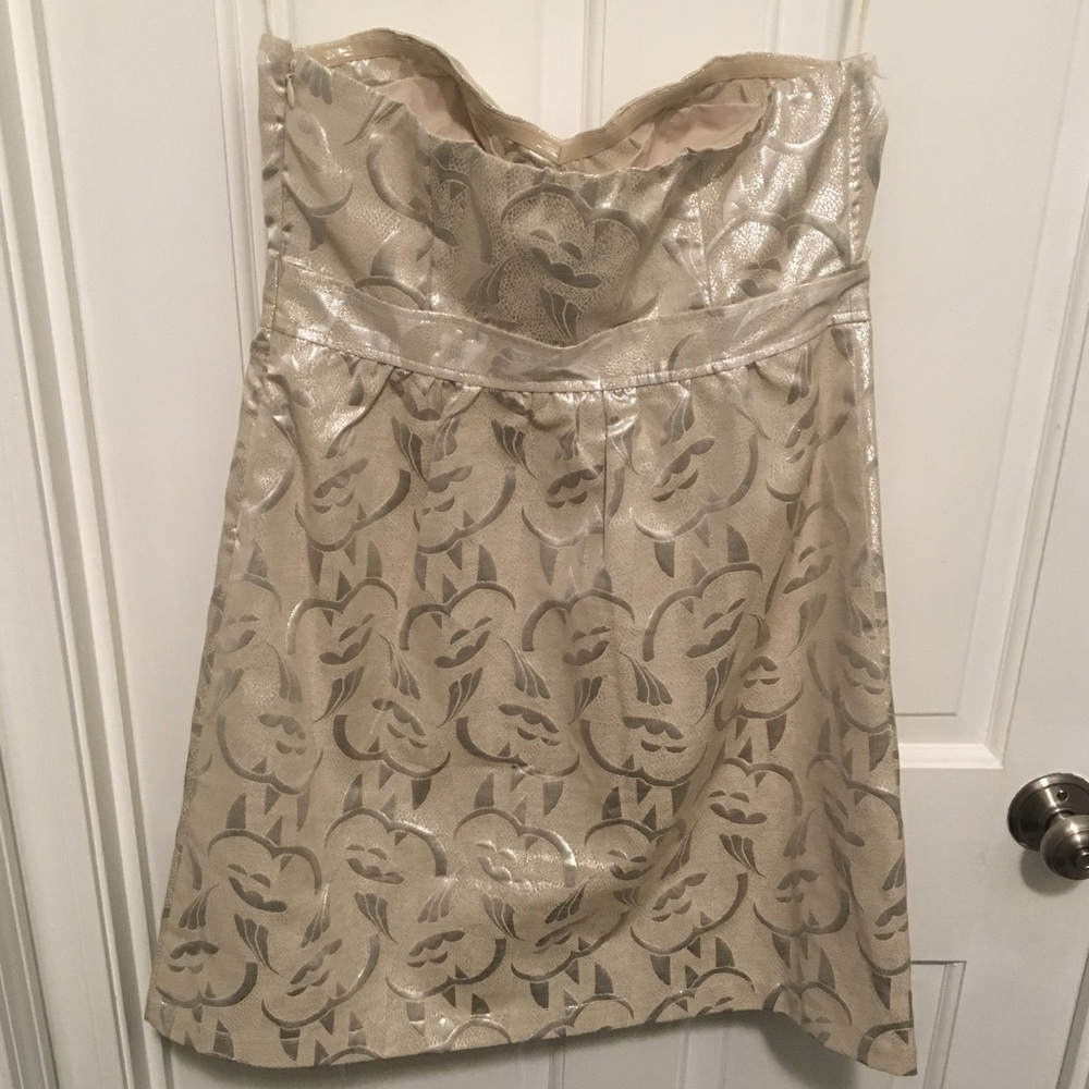 American Eagle Metallic Strapless Dress - Picture 3 of 5