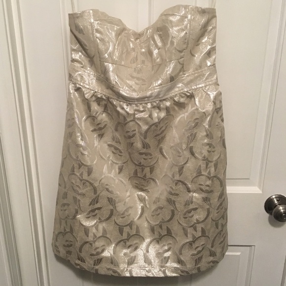 American Eagle Metallic Strapless Dress - Picture 2 of 5