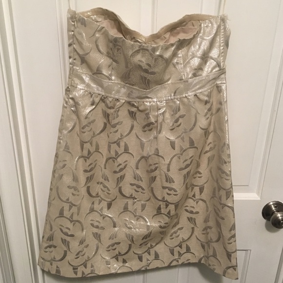 American Eagle Metallic Strapless Dress - Picture 3 of 5