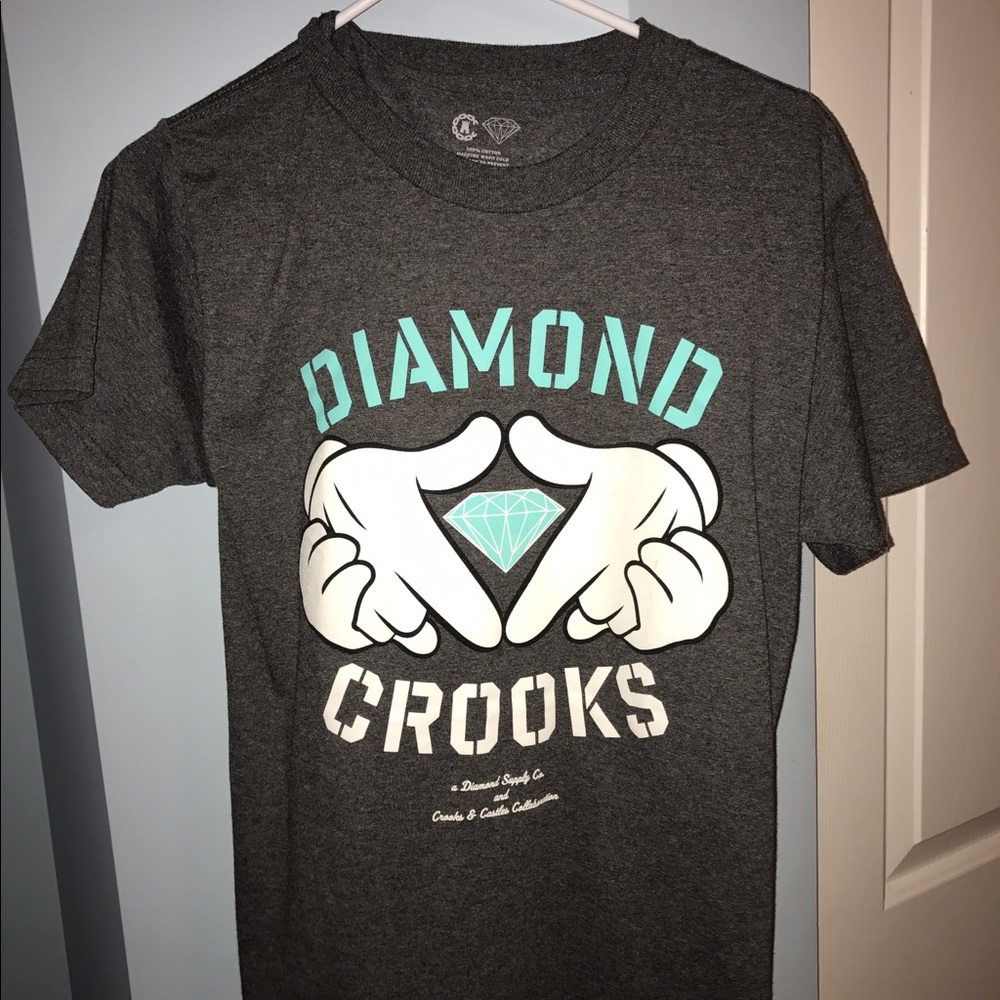 DIAMOND SUPPLY CO X CROOKS AND CASTLES T SHIRT