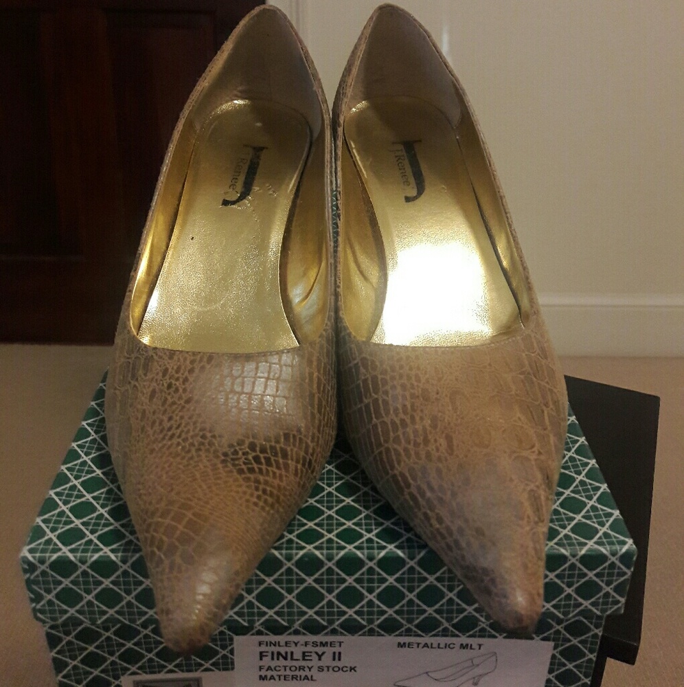 Metallic Faux Python Print Shoes