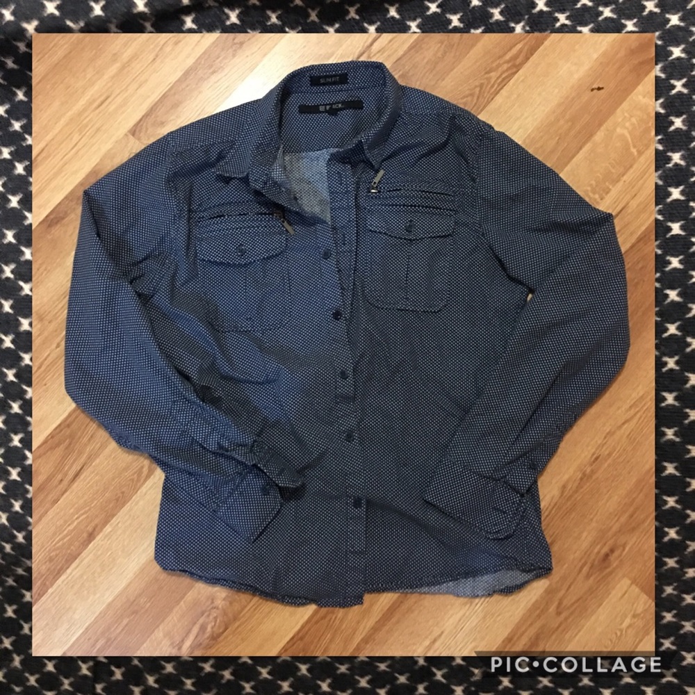 Rue21 Men's Gray Button Up