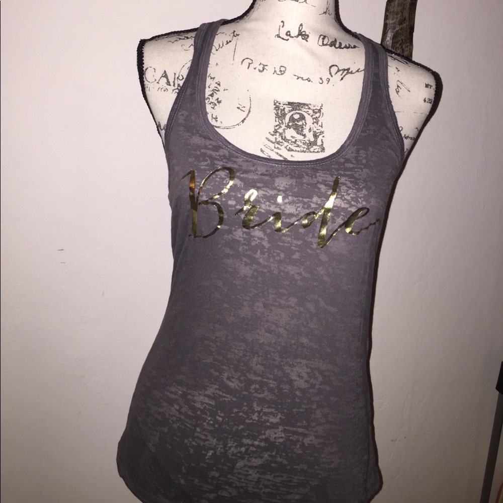 🎀 5x$25 🎀 “Bride" Sheer Tank - Size Medium