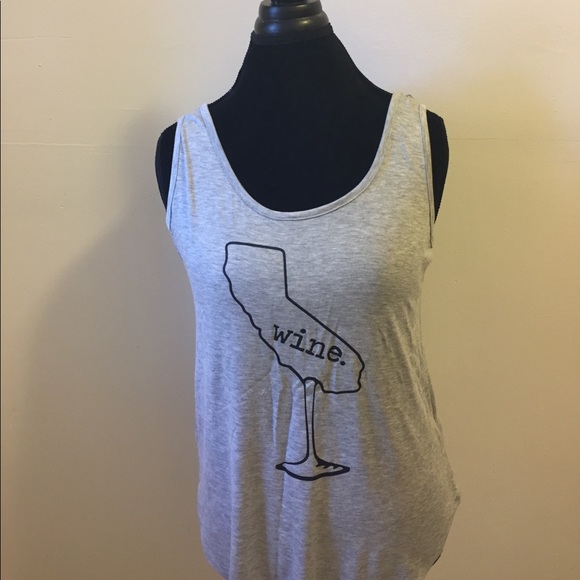 1 LEFT!!!✨HP✨ Gray CA Wine 🍷 Tank Top - Picture 3 of 3