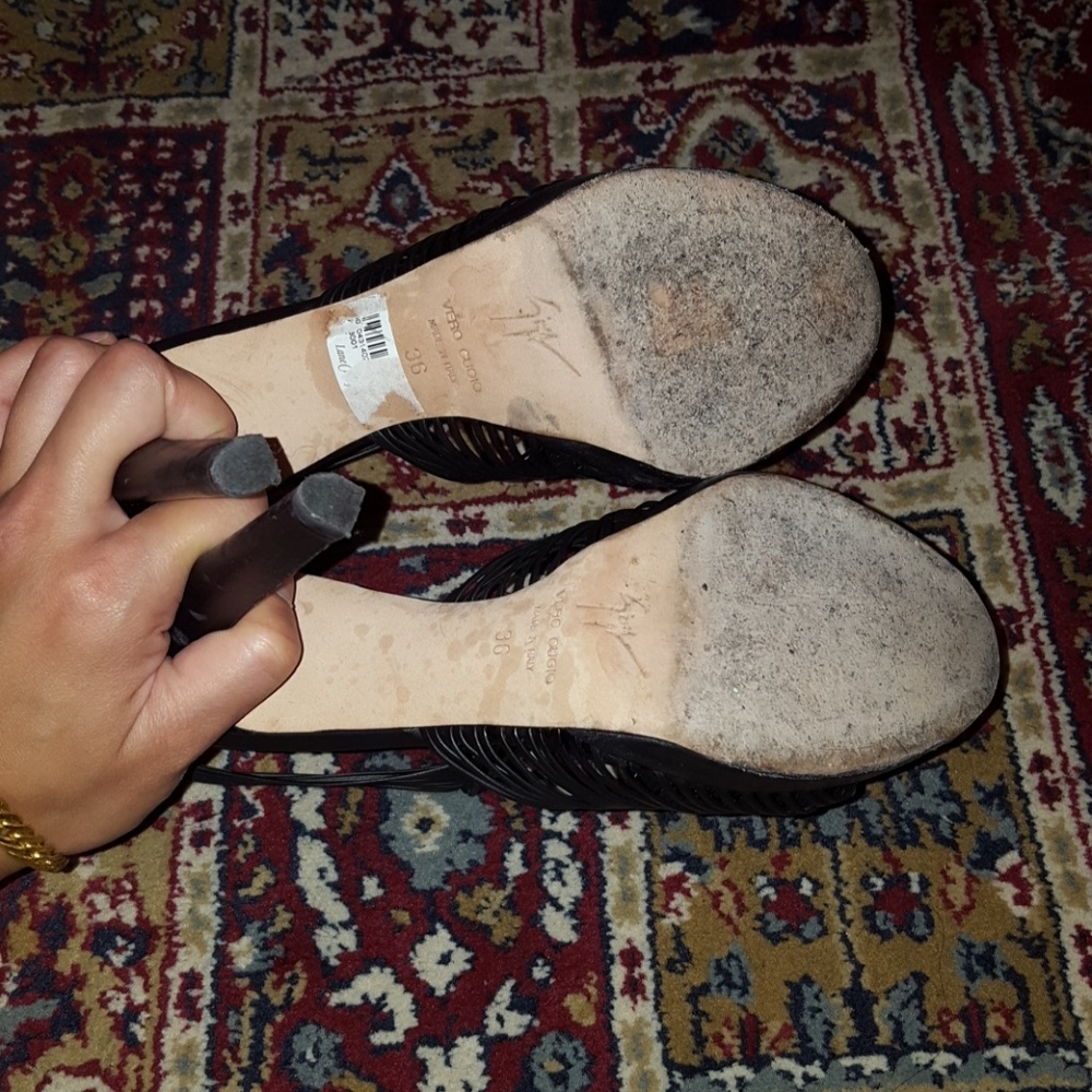 Giuseppe Zanotti Design Black Peep Toe Heels - Picture 4 of 7