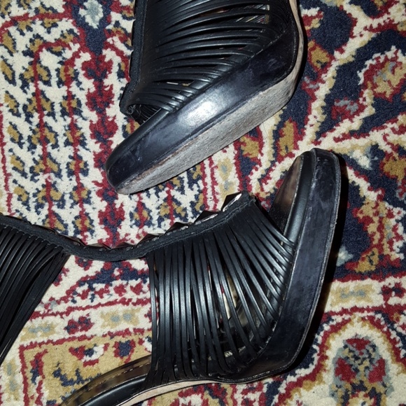 Giuseppe Zanotti Design Black Peep Toe Heels - Picture 5 of 7