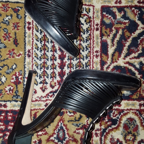 Giuseppe Zanotti Design Black Peep Toe Heels - Picture 6 of 7