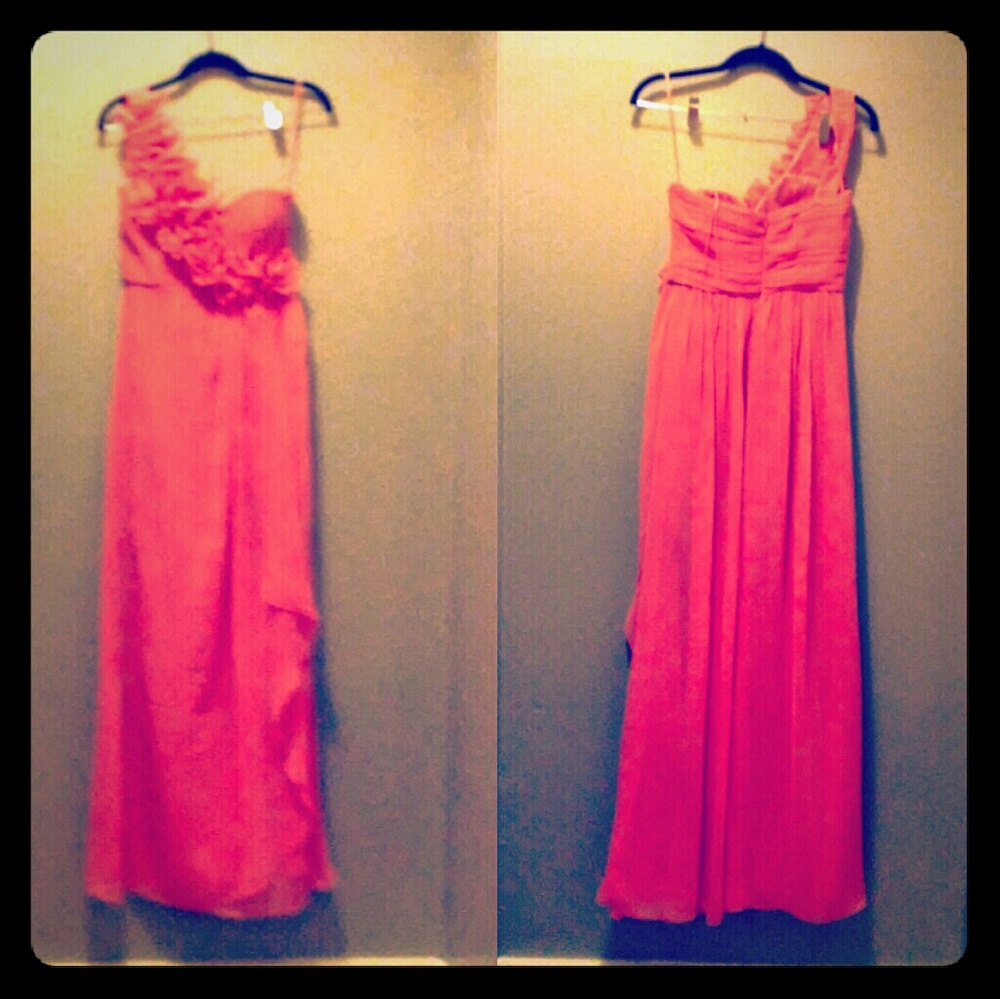 Dress - one shoulder maxi dress