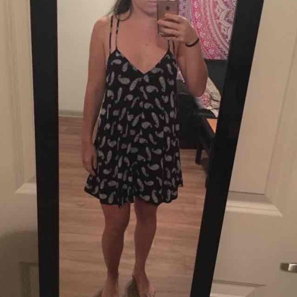 Rare brandy Melville paisley double strap dress