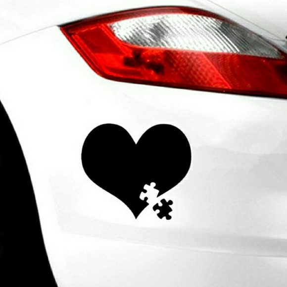 Autism Awareness Heart Decal - Picture 2 of 3