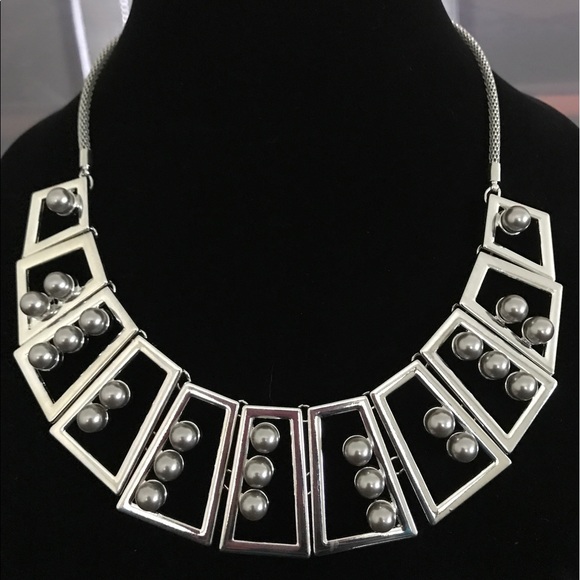 M Haskell geometric statement adjustable necklace. - Picture 2 of 5