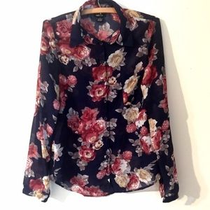 🌸Rue 21 Floral Button Up Blouse 🌸