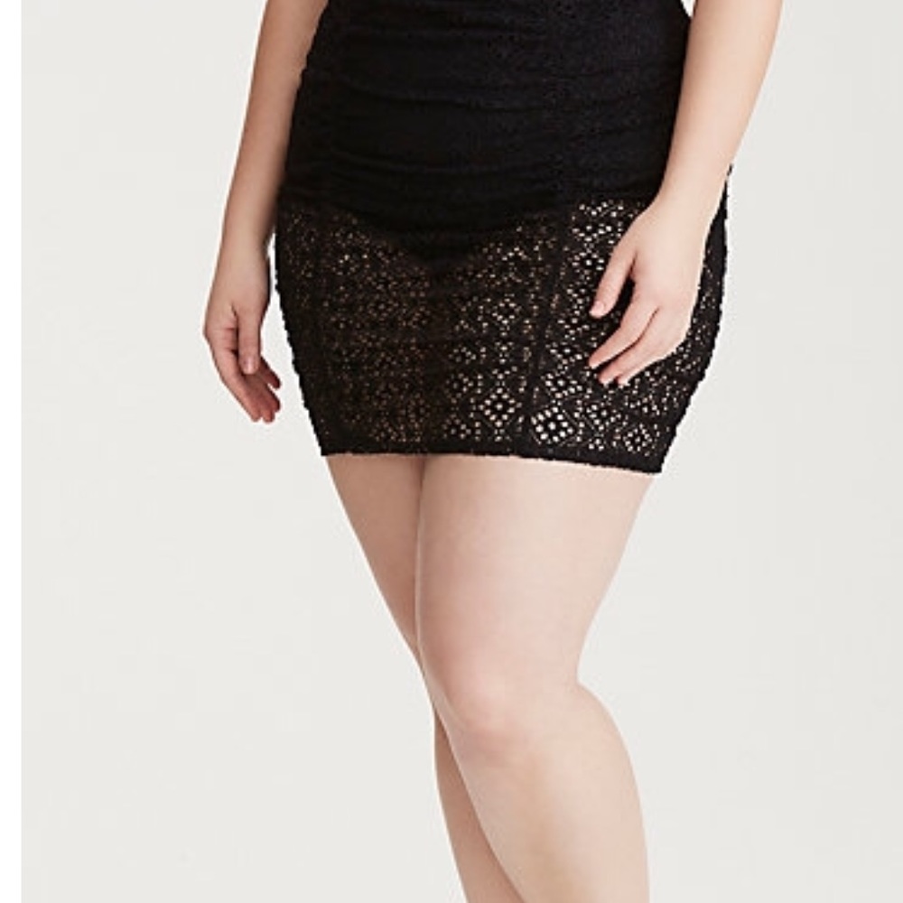 Crochet  High Waist Skirt Swim Bottom - With Brief