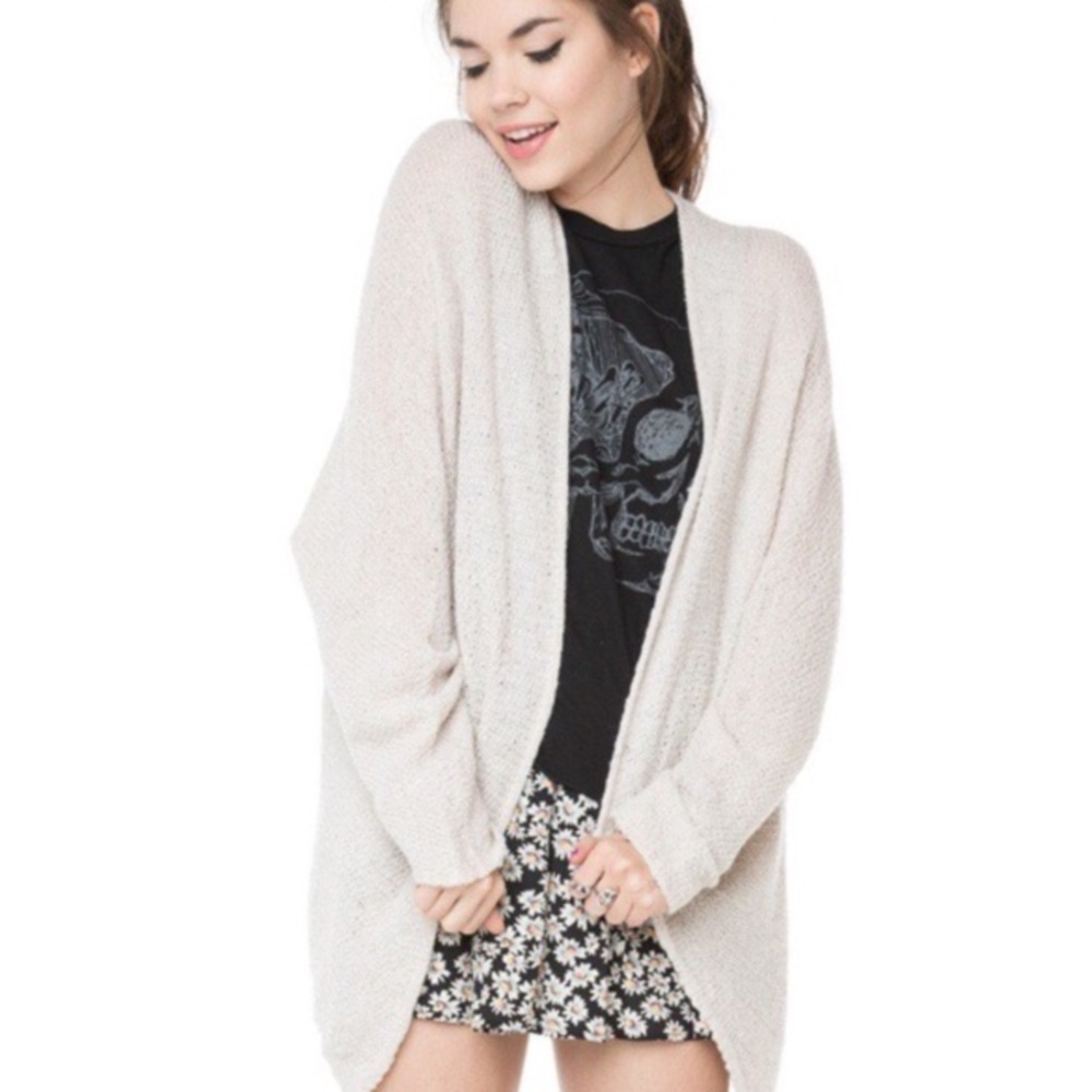 Brandy Melville oatmeal Caroline cardigan