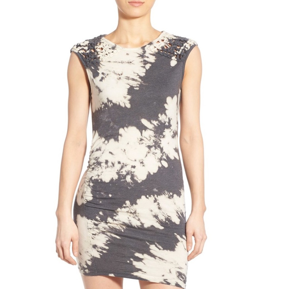 Pam & Gela Knotted Sleeve Dress, size S NWOT