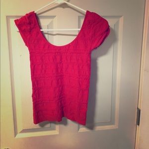 Red top bodycon material