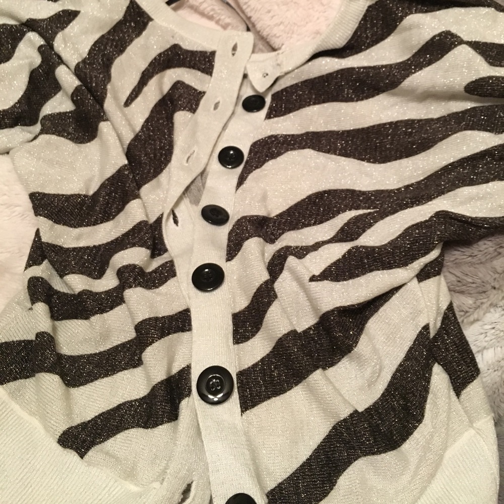 NWT XOXO animal pattern button down cardigan