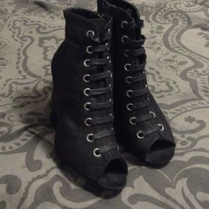 Peep Toe Heel Booties