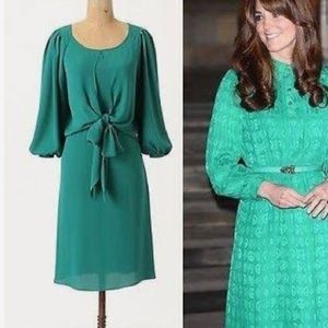 Anthropologie Maeve green dress