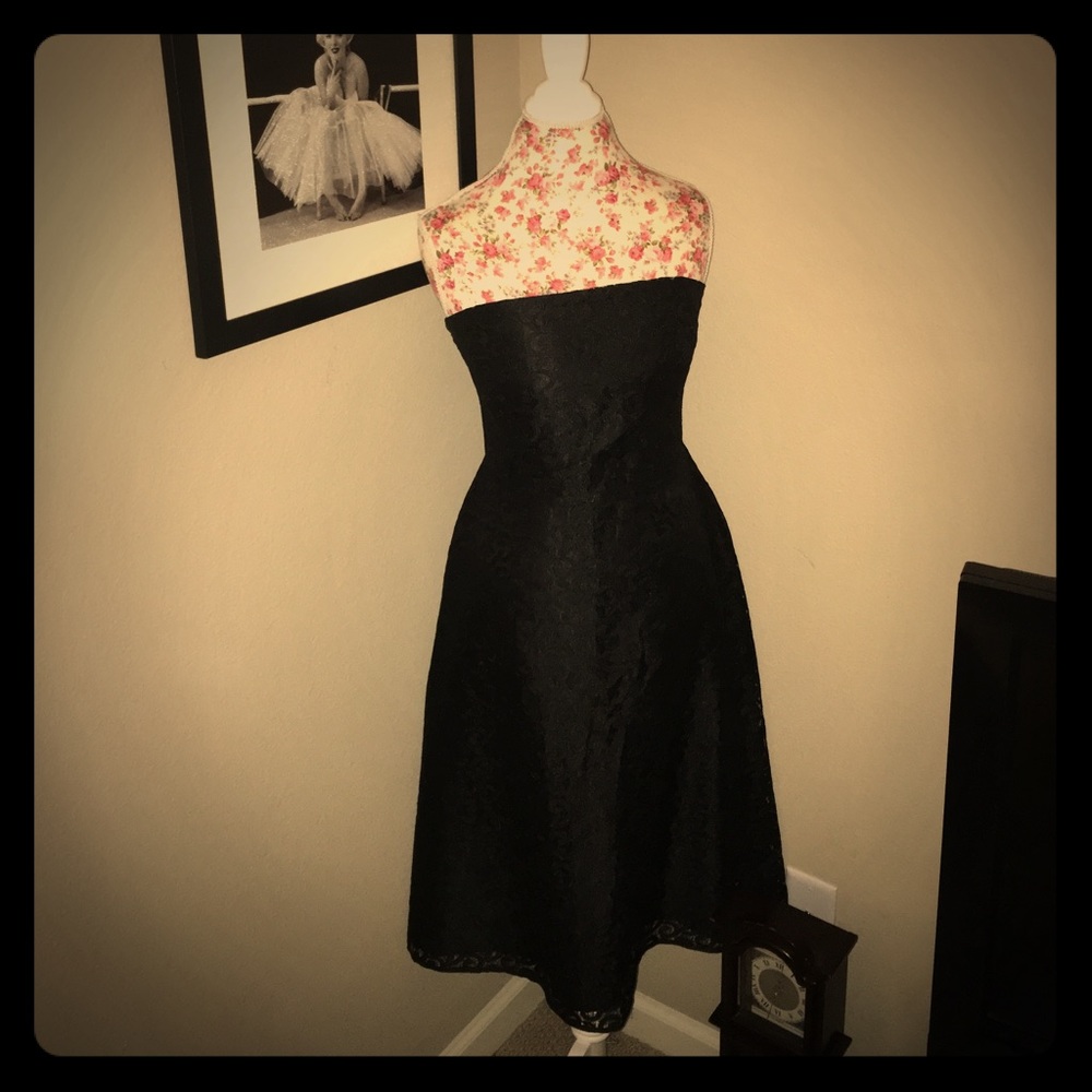 Strapless Lace Dress
