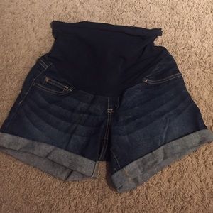 Indigo Blue Maternity Jean Shorts