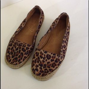 Leopard espadrilles flats