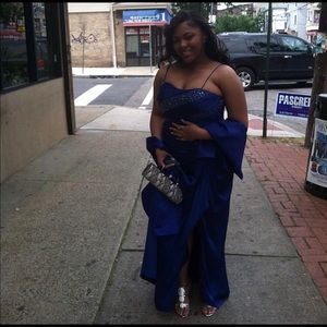 Royal blue prom dress