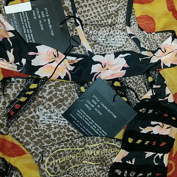 New acacia set aloha malibu P chuns M bikini black - Picture 7 of 7