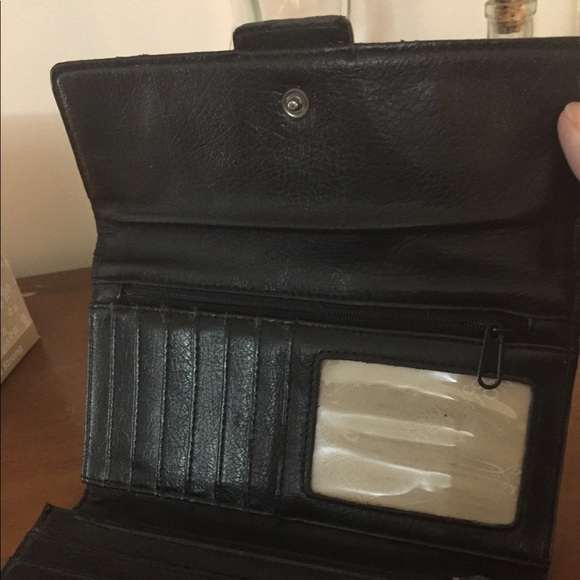 EUC studded full size leather wallet - Picture 2 of 4