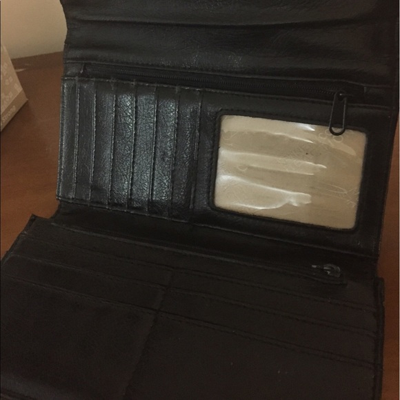 EUC studded full size leather wallet - Picture 3 of 4