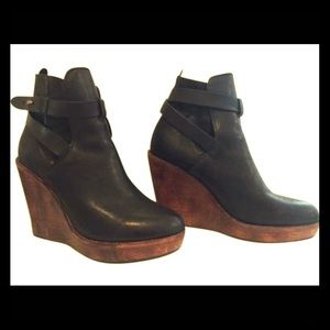 Rag & Bone Women's Black Emery Wedge Boot