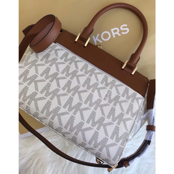 NEW Michael Kors Vanilla Large Hudson Satchel Bag - Picture 3 of 4