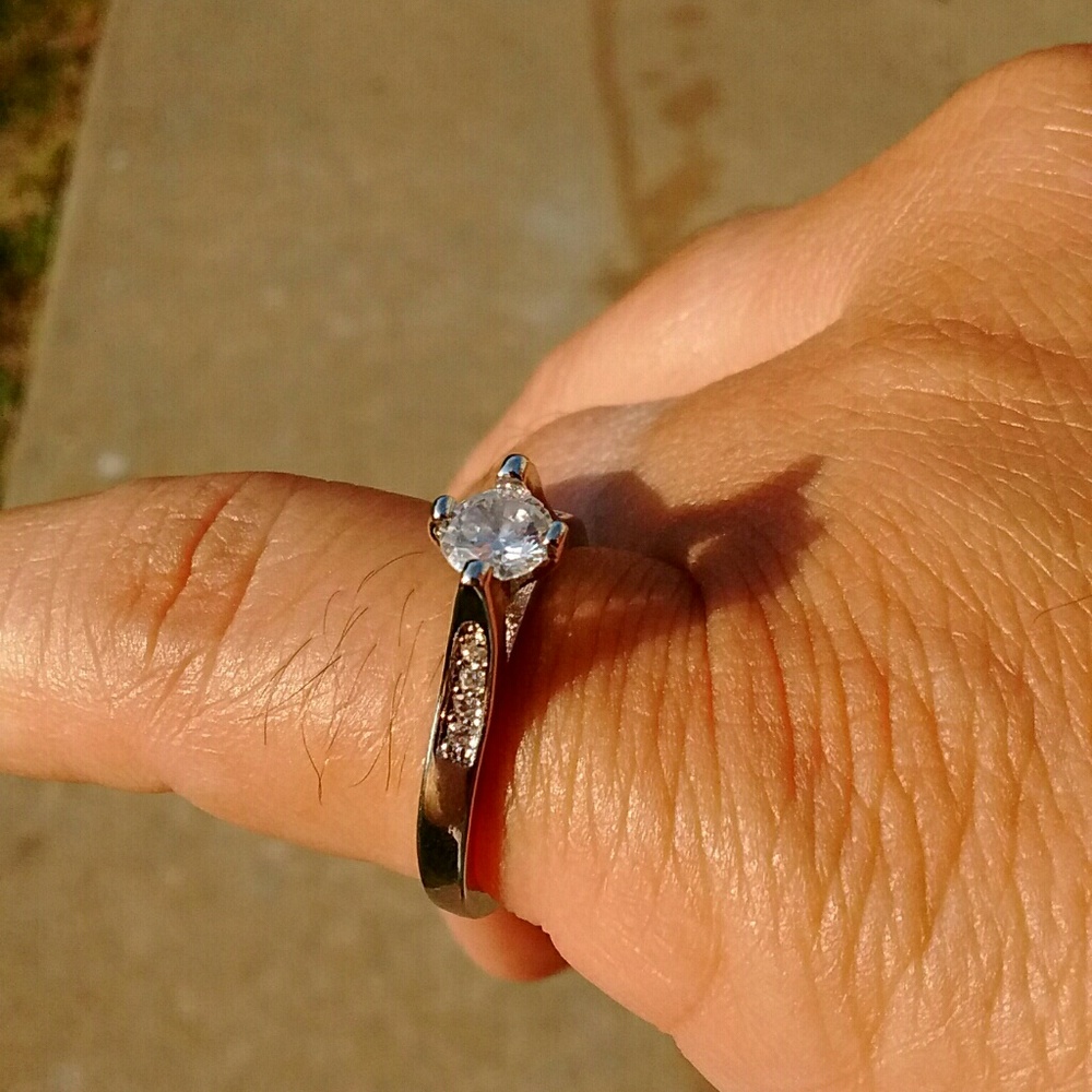 Sterling Silver Diamond Ring