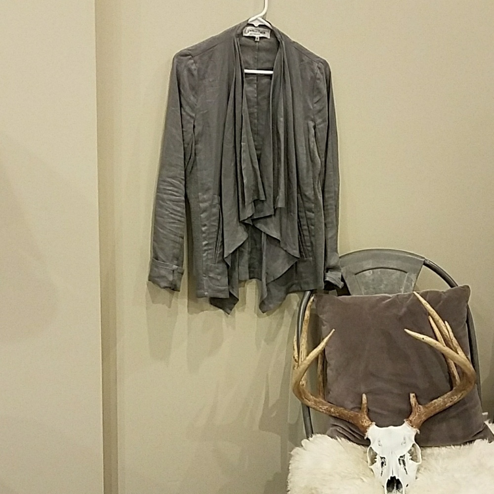 Patrizia Luca Milano Grey Linen Blazer