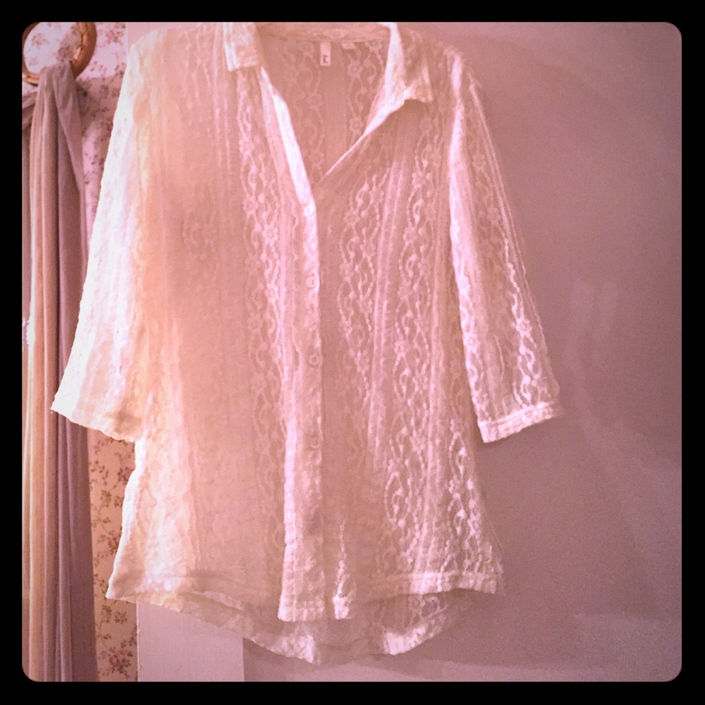 White Lace Blouse