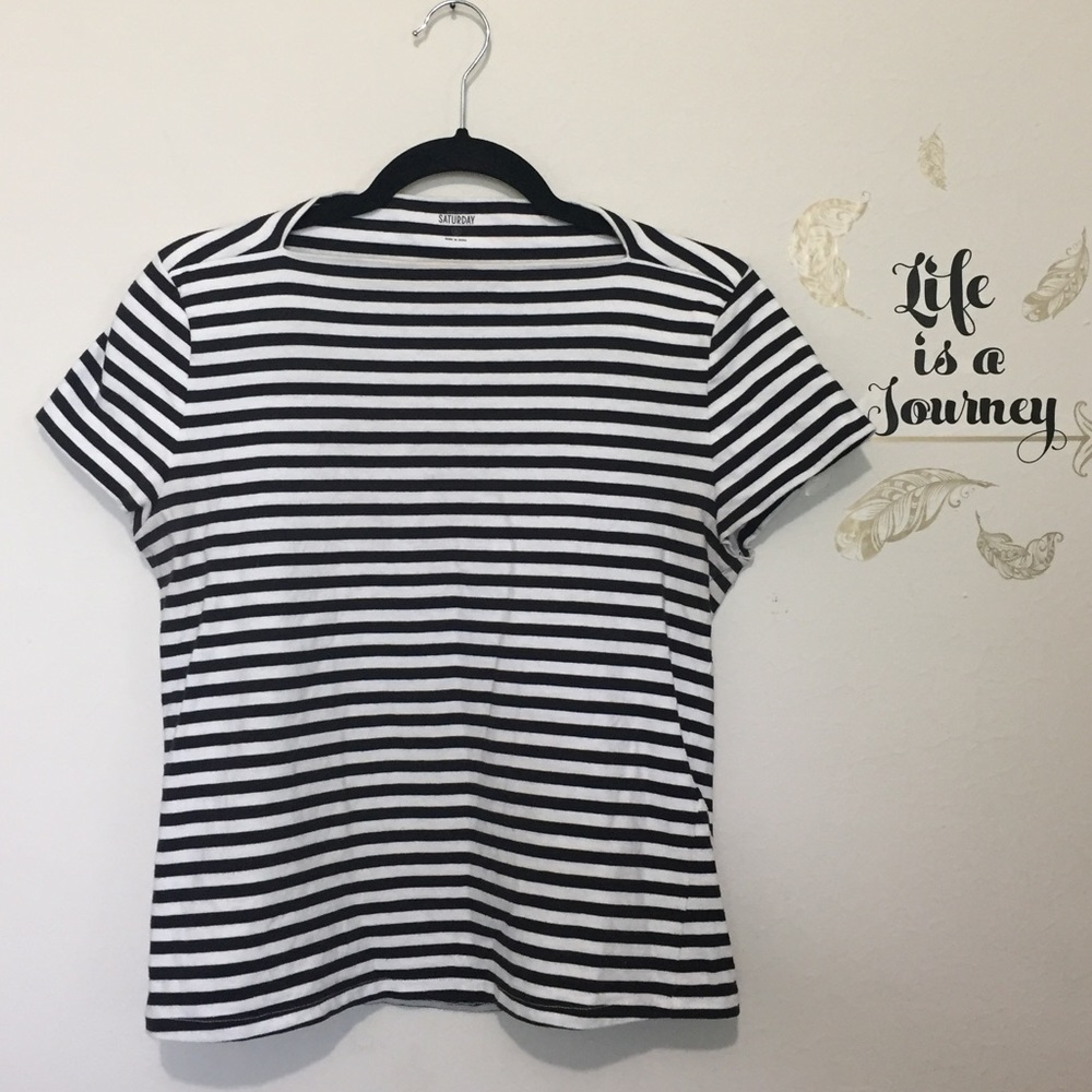 Kate Spade Saturday Stripe Nautical Boatneck Shirt