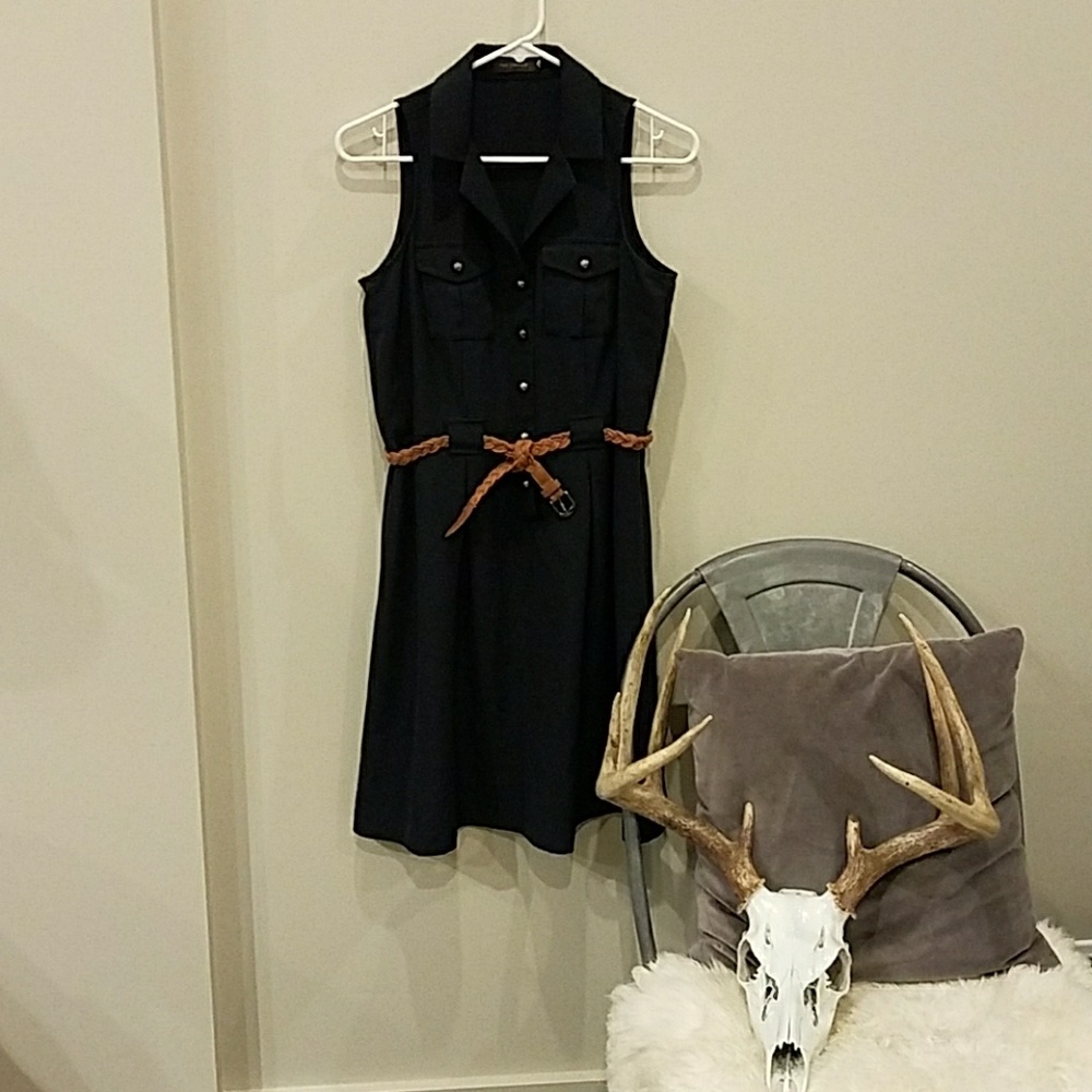 The Limited Navy Blue Shirt Dress