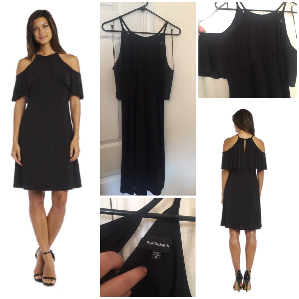 Limited Reynolds R&M cold shoulder  black dress