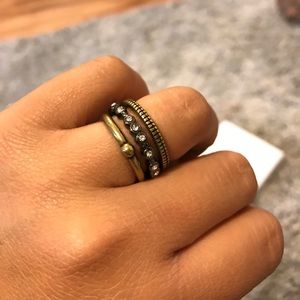 Silpada brass 3 set ring