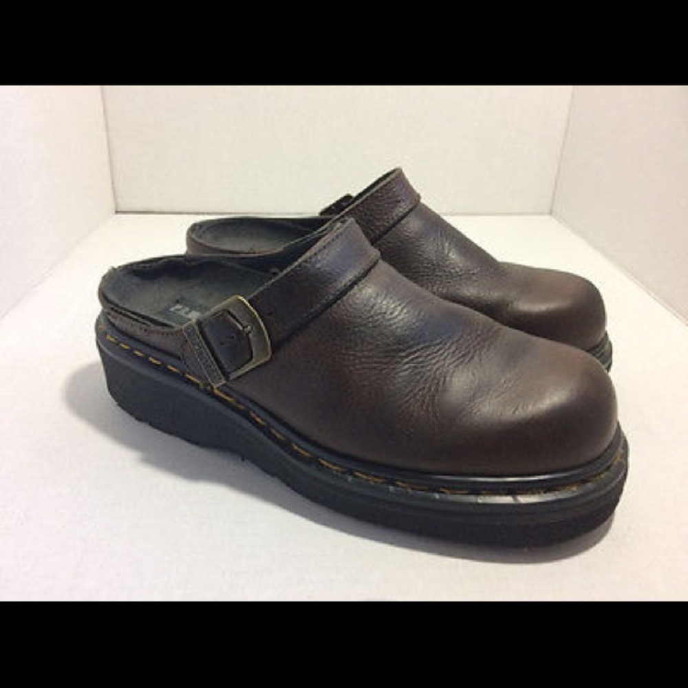 Dr Martens 90s Vintage Brown Leather Clogs