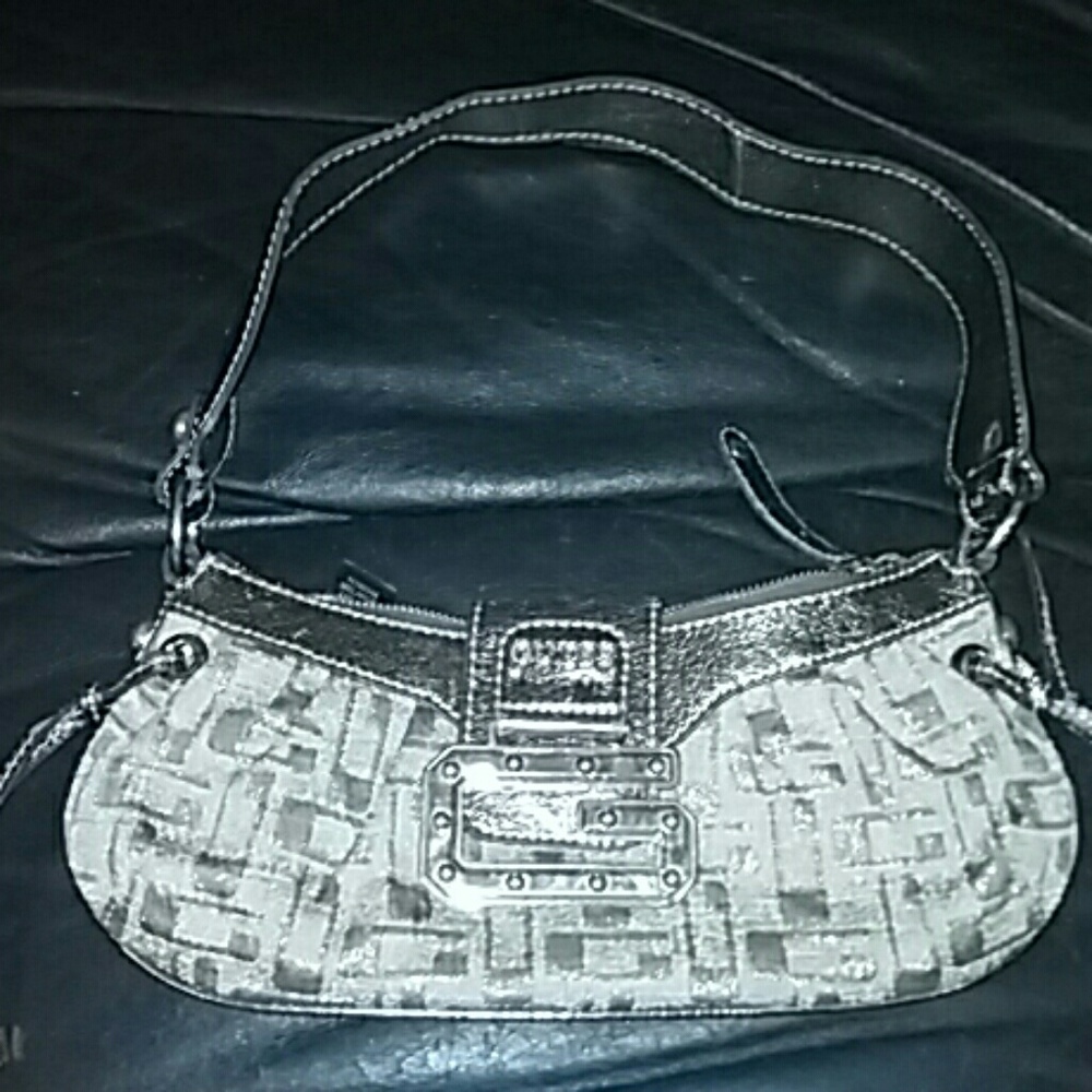 Guess Melange gold satchel purse