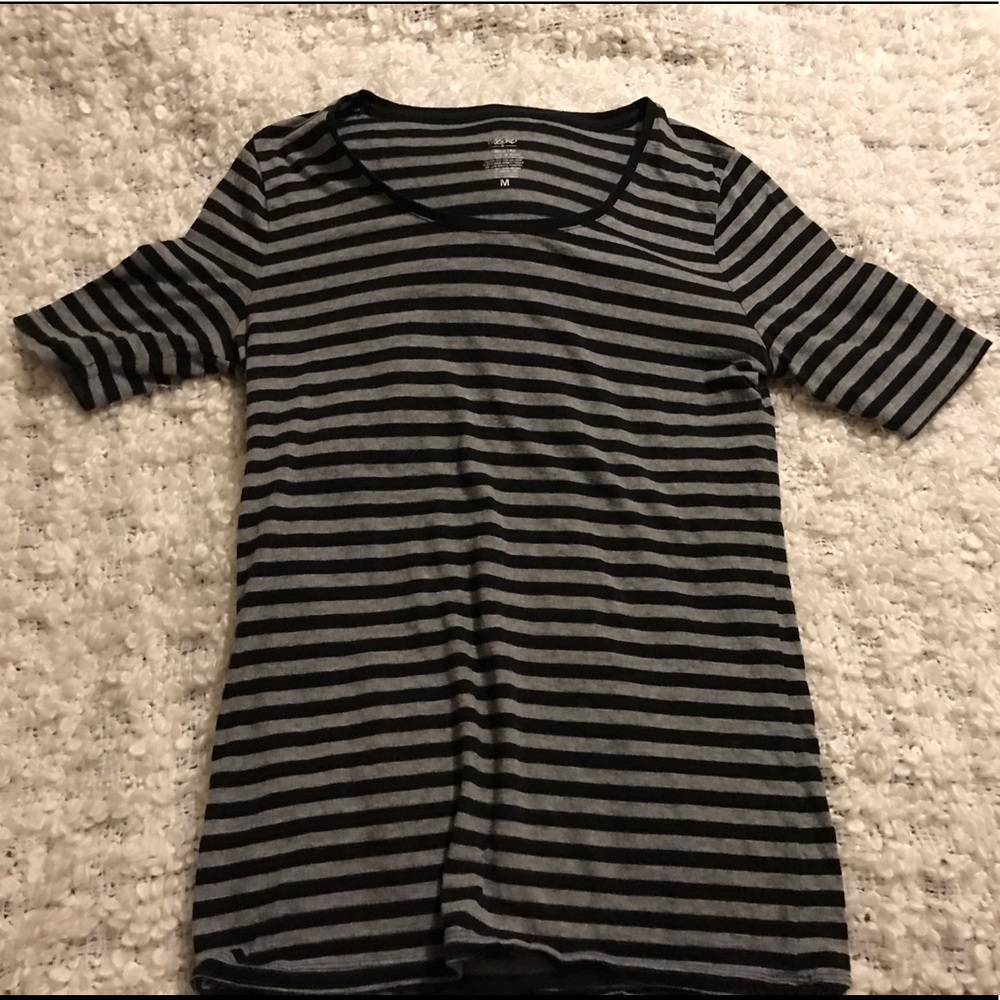 Mossimo Striped Long-Sleeved Tee Sz M