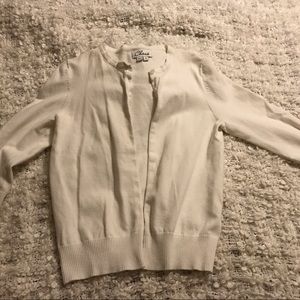 Chaus White Lightweight Cardigan Misses Sz S